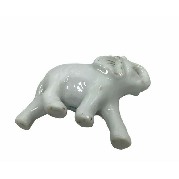 Vintage White Elephant Trunk Up Figurine Japan Collectible‎ Decor - Picture 4 of 5